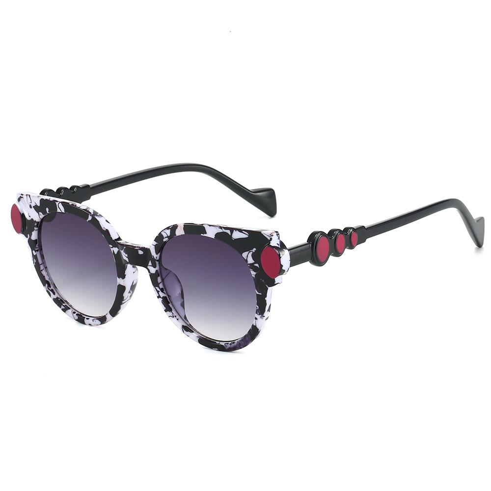 New Retro Gradient Cat Eye Women Sunglasses  Brand Fashion Trend Leopard Design Personality Men Sun Glasses Uv400