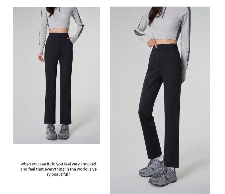 2025 Spring Women's High Waist Black Cigarette Pants - Professional, Casual Nine-Point Trouser Suit