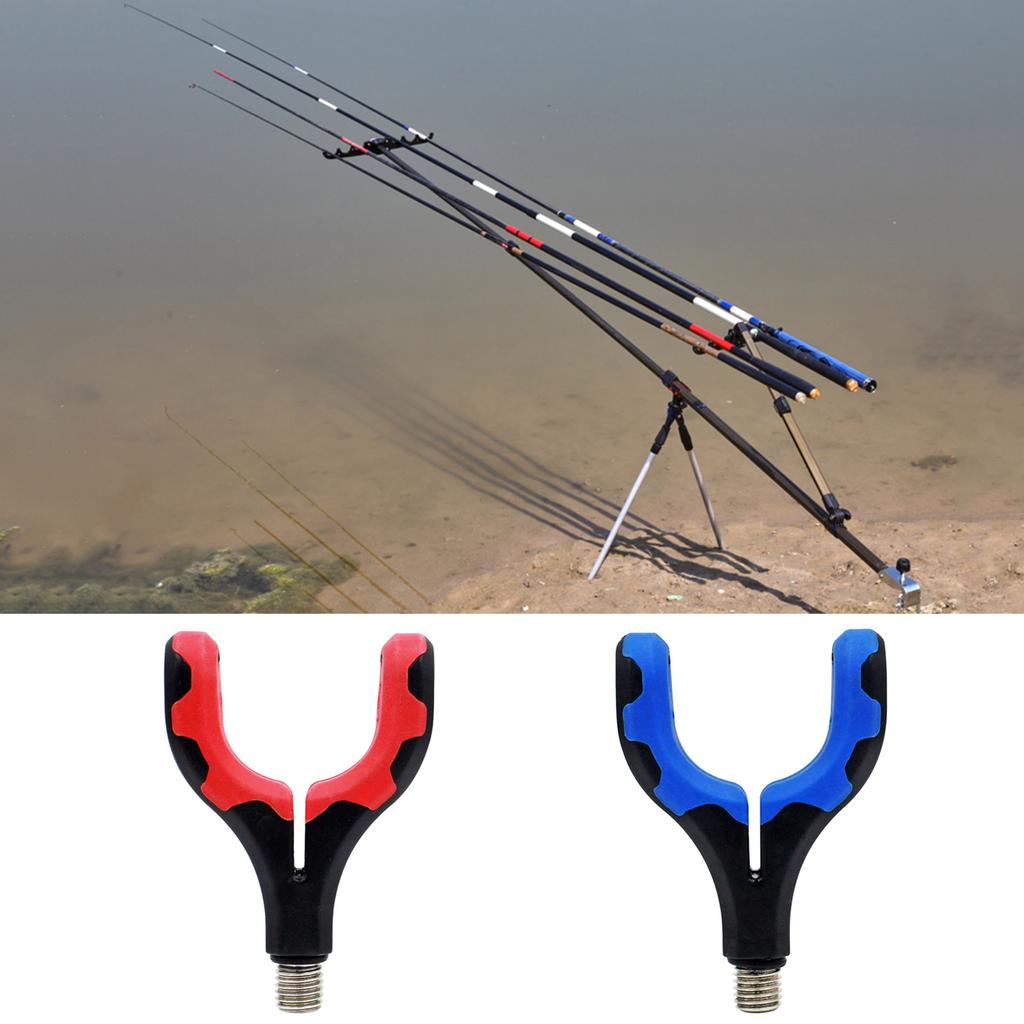 Fishing Rod Rest Head UShaped Bracket Head Fishing Grippers Rest Connects for Carp Fishing Rod Support Easily Install