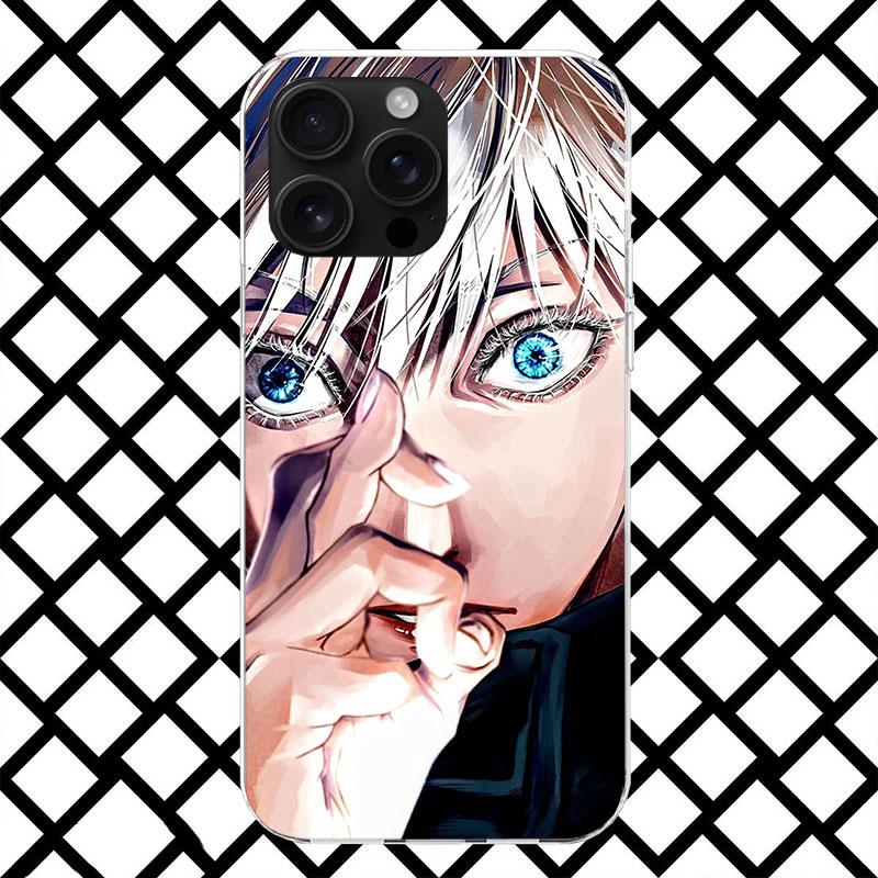 Kaisen J-Jujutsu Gojo Satoru Handyhülle für iPhone 17 Air 16 16E 15 14 Plus 13 Mini 12 11 Pro Max 7 8 + SE 2020 Weiche Hülle Funda