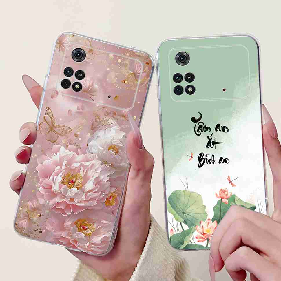 For Xiaomi POCO M4 Pro 4G 6.43" Case Fashion Girl Cute Bear Print Soft Silicon Cover For Poco M4Pro m4 Pro Protective Shell Capa