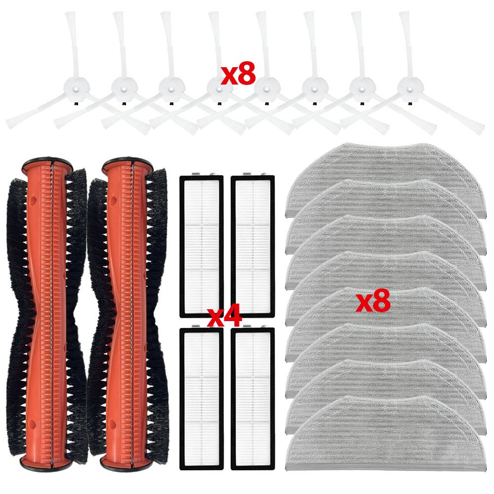 Mopptuch Lappen Seitenbürste HEPA Filter Ersatz Für Xiaomi Roboterstaubsauger S10T STFCR01SZ Verwicklungsschutz Kehren und Wischen