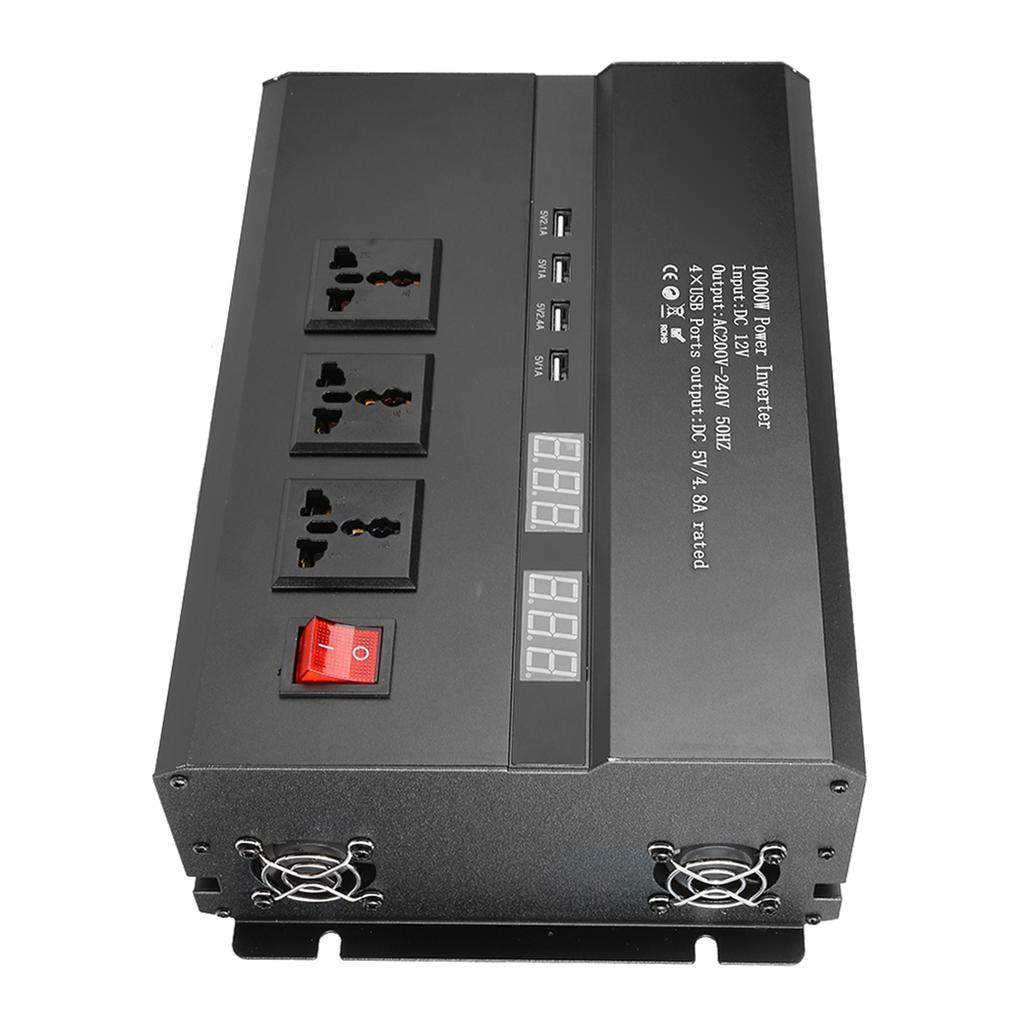 Aluminum Alloy Voltage Inverter Converter High Power Correction Sine Waves for Car Truck 12V to