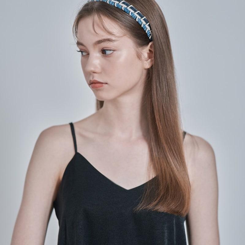 ELLEHAIR Blue Tweed Hairband ELHB016
