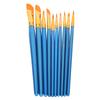 Nylon Hair Paint Brushes Set Portable Watercolor Acrylic Painting Brush with Blue Handle
