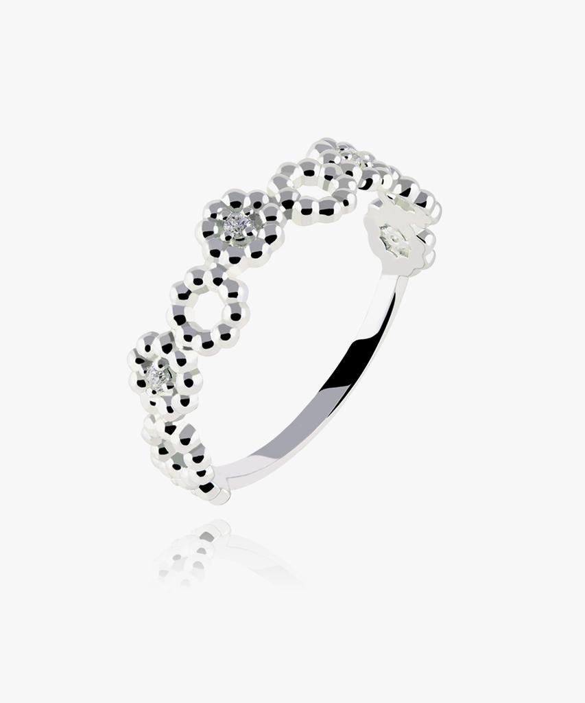 Helene Jewelry 925 Silver Bubble Crush Ball Cubic Miss Ring (Type B)