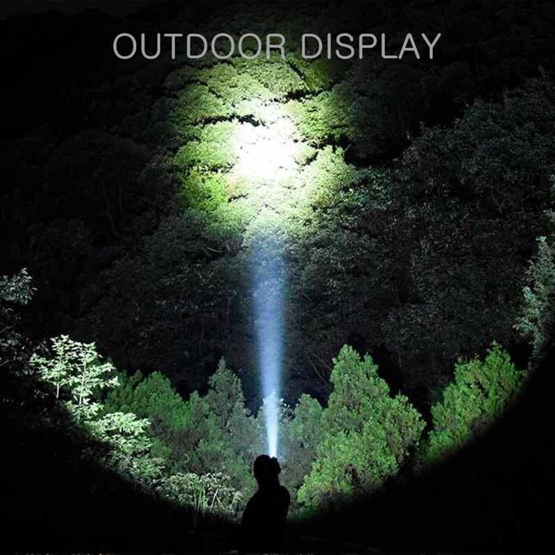 50W High Power CREE XHP-70 Outdoor Professional Hunting LED Flashlight 26650 Lithium Battery