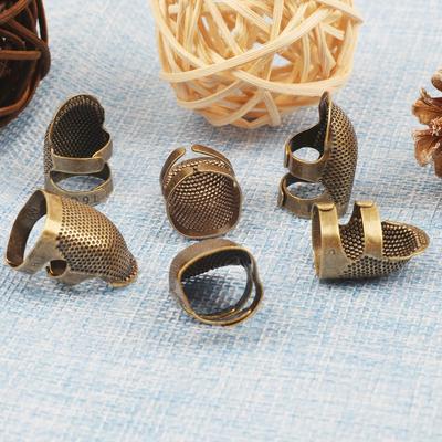 1/3pcs Vintage Finger Protector Needle Thimble Antique Rings For DIY Crafts Sewing Accessories Handmade Metal Stitching Tools