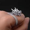 1 Pc Domineering Dragon Ring, Male Zodiac Dragon Ring Index Finger Opening Ring, Personalized Design, Fashion Trend,