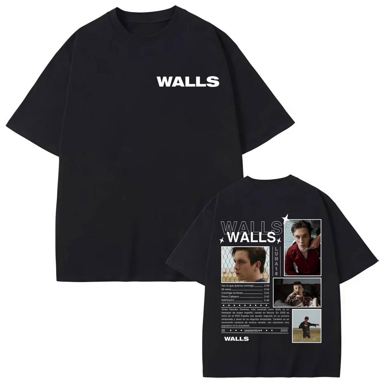 

Singer Walls Luna Album Merch T Shirt High Quality Short Sleeve T-shirts Men Women Summer Casual Loose Cotton T-shirt S
