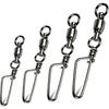 Snap Fishing Swivels Ball Bearing Black Nickel Ball Bearing Swivels Saltwater Heavy Duty Barrel Swivels for Freshwater Saltwater Fishing