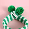 Pet Cats Collar for Christmas Puppy Scarf with Pom-Pom Dog Dress Up Accessori