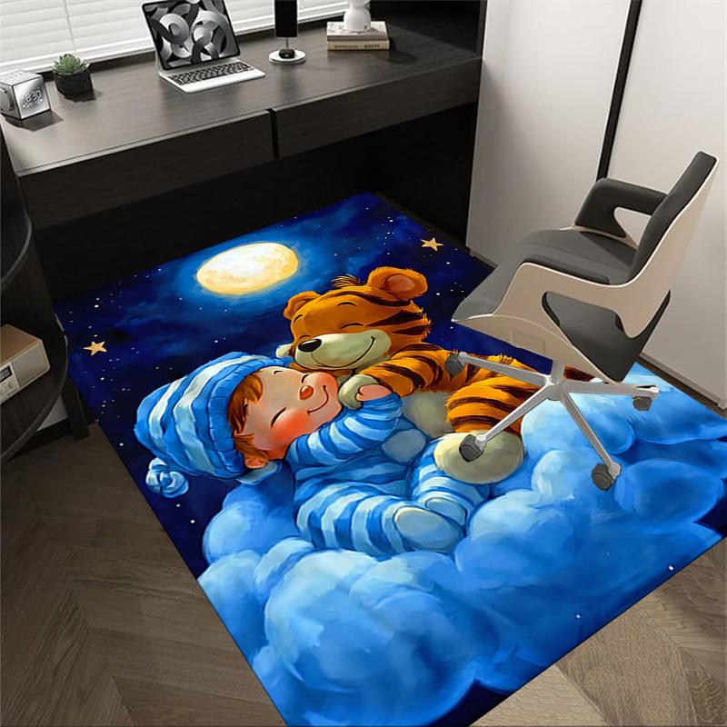 

1PC baby tiger Non-Slip Floor carpet, Office, family, bedroom, Studio - Large Area Rug, Vibrant Colors, Longlasting Material-C0477 60cm by 90cm