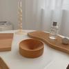 Japanese Beech Wood Ripple Pattern Chopping Board & Tray for Boiling Tea, Cake, Bread, and Creative Decor.