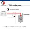 AC DC 50-500V LED Digital Display Circular Voltmeter 2 Wire DC Digital Voltmeter 12V Head Display Reverse Connection Protection