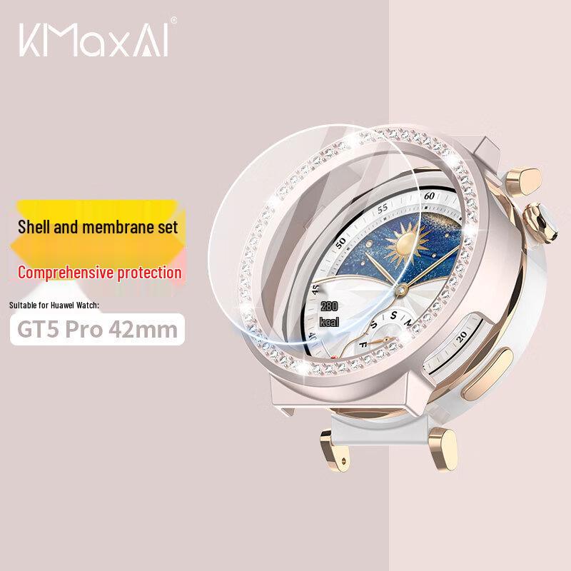 KMaxAI Protective Case & Screen Protector for Huawei Watch GT 5 Pro 42mm