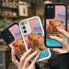 Phone Case: 2D Flat Samsung Galaxy A34 A35 M05 M06 S20 S22 S21 FE Plus 5G Layered Protective Case, Capybara In Bath, Christmas and Halloween Gifts
