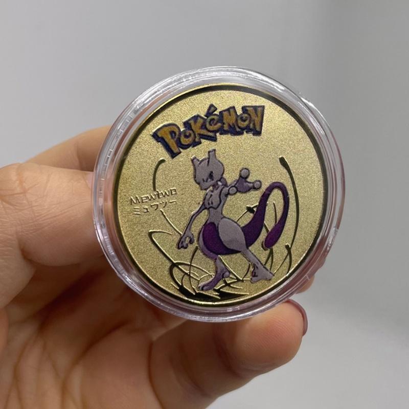 Pokemon Anime Gold Coin Game Commemorative Coin Pikachu Collection- Cute Decorative Piece