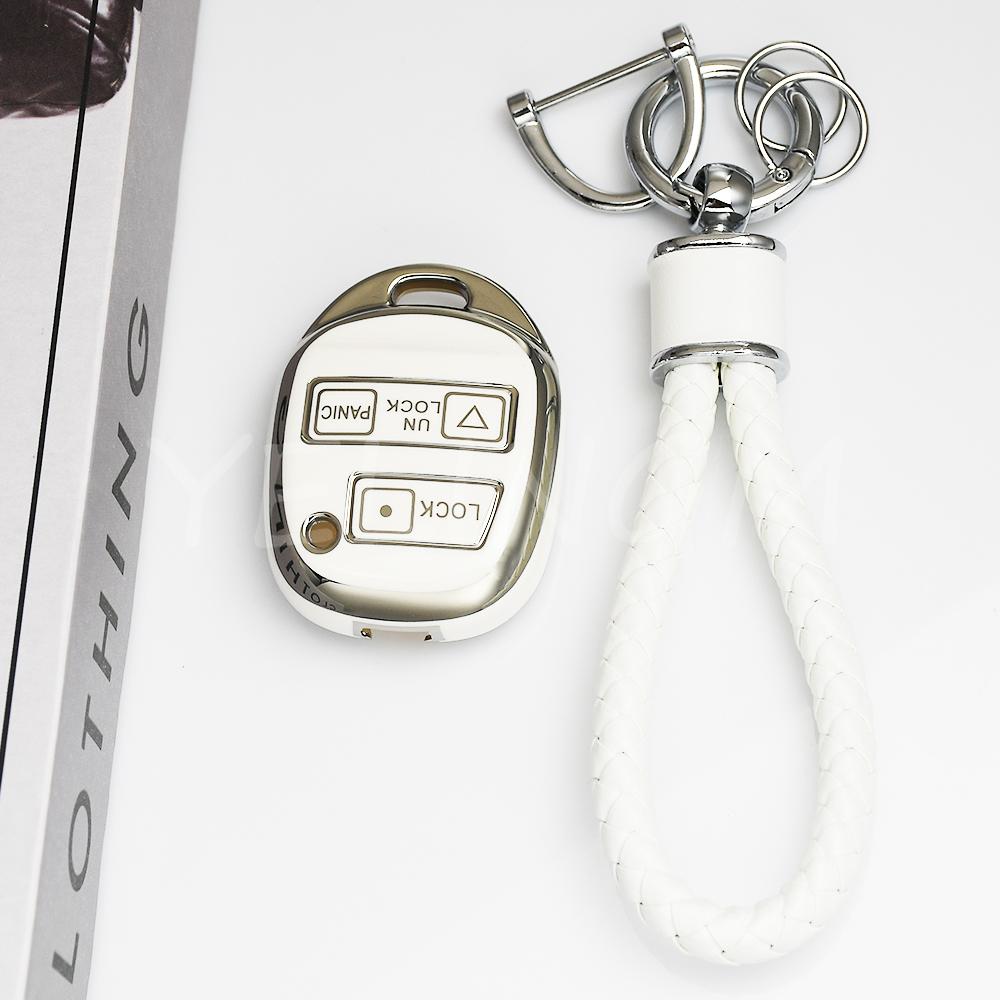 For Toyota Avensis Corolla Yaris Rav4 Key Fob Shell Cover Toy43 Toy47 Toy48 3 Buttons Tpu Car Remote Key Case Protector