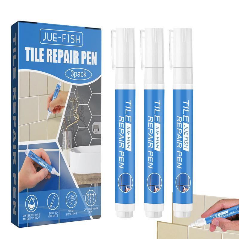 3pcs/pack Grout Pen Touch Repair Marker Tile Gap Restore And Renew Grout Lines Quick Dry Tile Grout Squeeze Tube Sealer