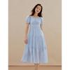 INMAN French Square Collar Midi Dress