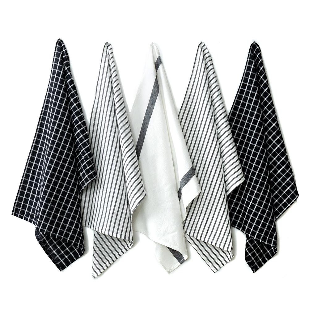 New Arrival Pure Cotton Plaid Stripe Napkin & Tea Towel for Daily Use