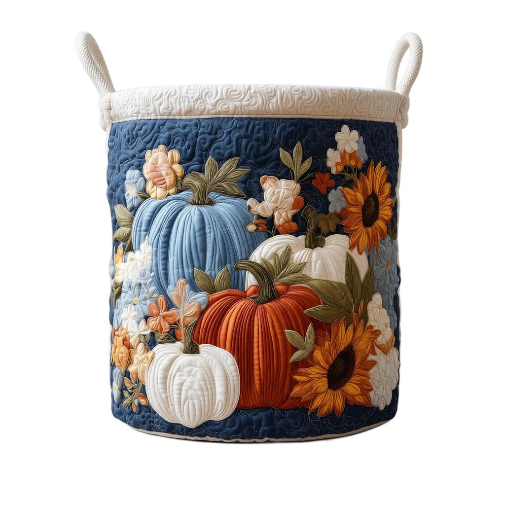 Halloween Quilted Cotton Basket for Clothes Storage and Organization