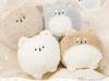 Weiches und flauschiges Zwergspitz-Stofftier-Set mit 4 Tieren,