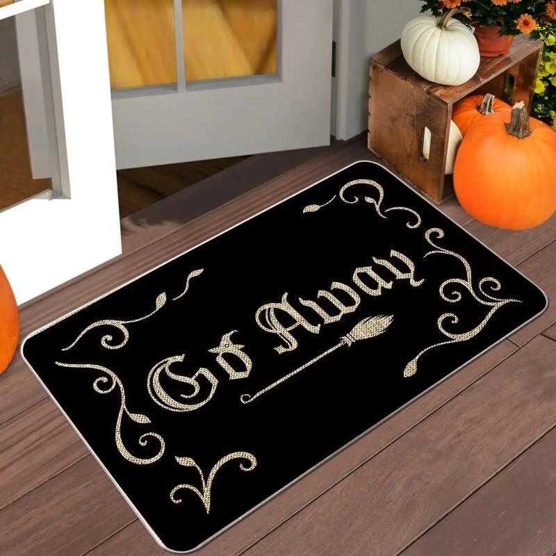 Tapis de bienvenue d'entrée Sorcière Gothique d'Halloween Divination Décoration de Maison Couloir Balcon Tapis Longs Tapis de Sol Intérieur Antidérapant 40cmx60cm