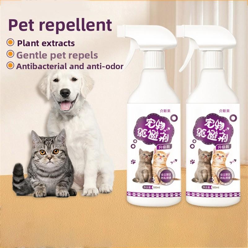 500ml Haustier No-Go Spray Innen-/Außentrainingshilfe, um Hunde & Katzen am Pinkeln, Kauen & Kratzen zu hindern Anti-Haustier-Spray