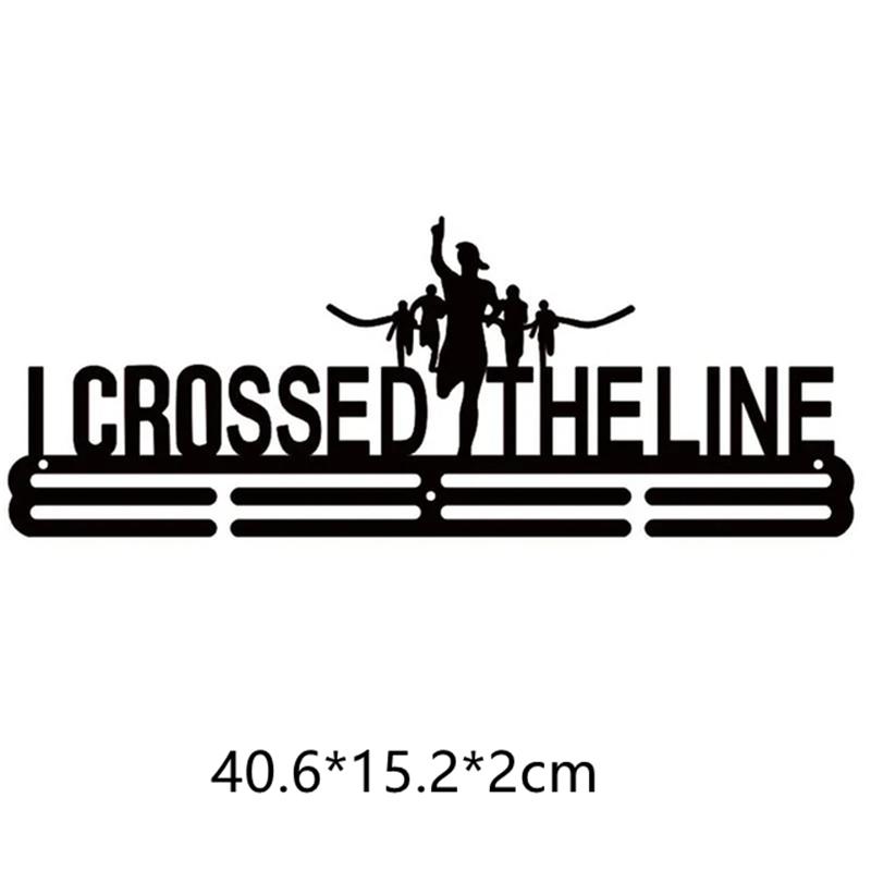 

Черная металлическая стойка для хранения медалей Крючок для медалей с буквенным узором Спортсмен Крючок для медалей из нержавеющей стали