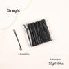 Simple Black U-Shaped Hairpins: Small Steel Clips for Women's Hair
