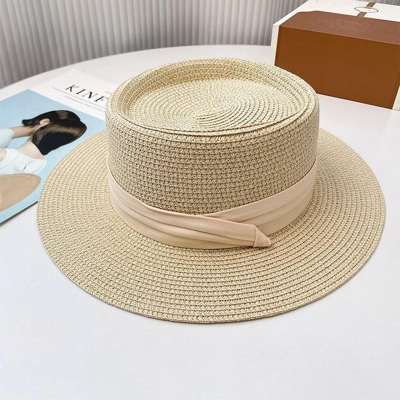 Top Trendy Flat Woven Wide Brim Straw Hat For Sun Shield And Activities Outdoor