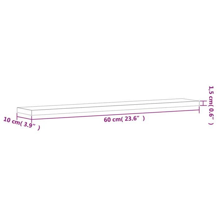 VidaXL Étagères Murales 4 pcs, Tablettes Suspendues avec Rangement, Étagères à Livres Flottantes, Décorations de Salon, 838225