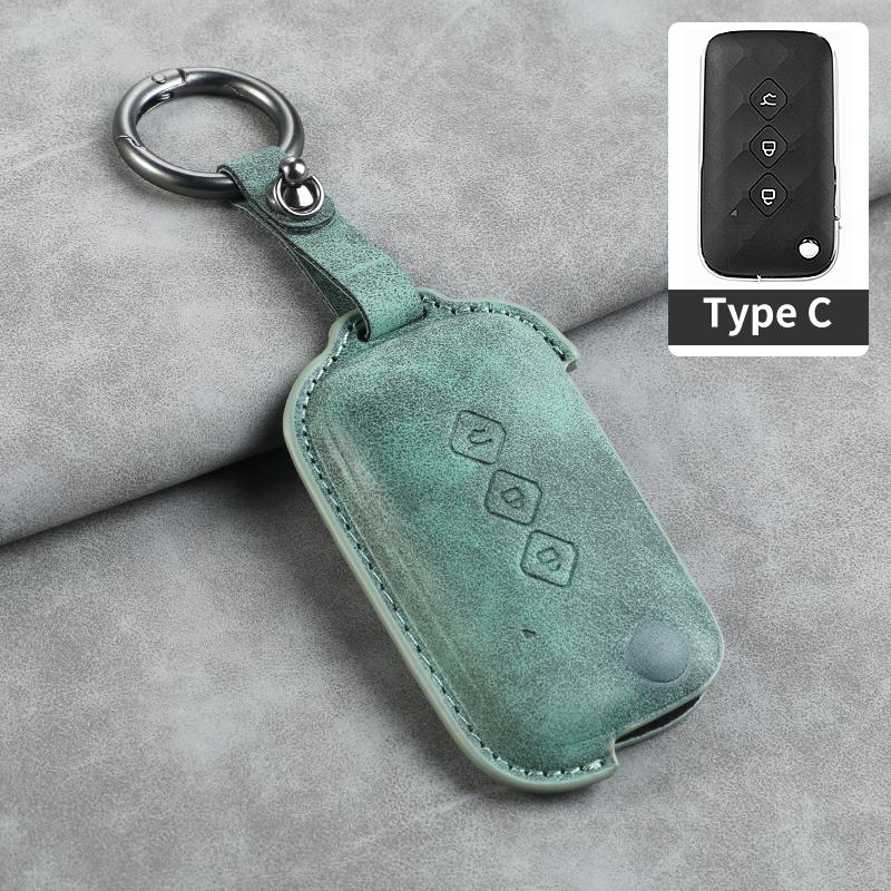 Sheepskin 3 Button Car Key Case Cover Shell for SGMW Wuling Hongguang S for Baojun 510 730 360 560 RS-5 530 630 Car Keychain