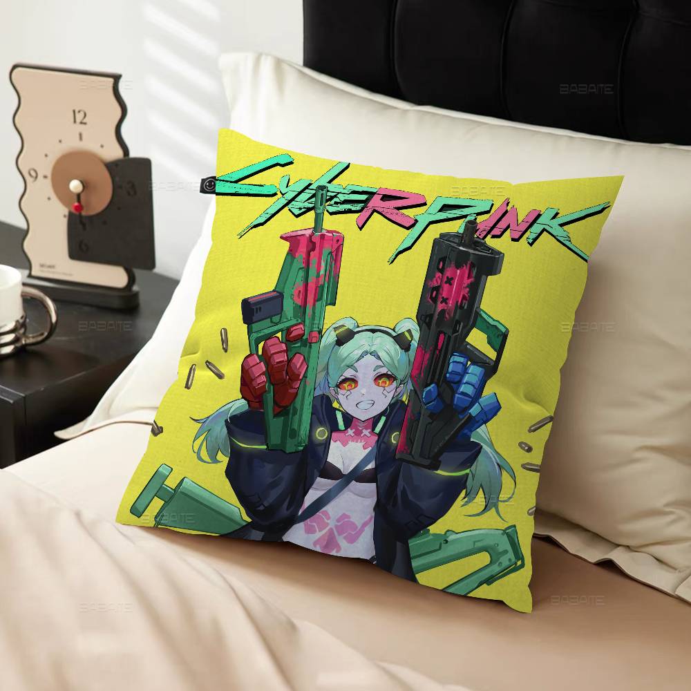 Anime C-Cyberpunk E-Edgerunners Pillow Cover Sofa Cushion Cover Home Room Decoration Children Gift