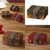 Retro Wooden Treasure Chest For Collectibles And Decorative Storage