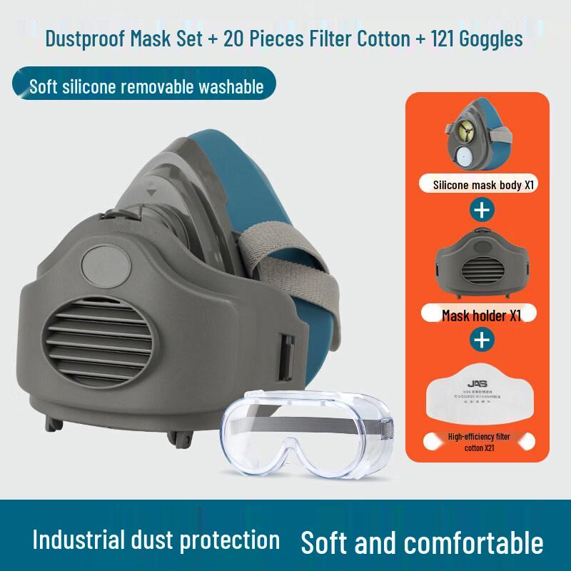 Ally Industrial Dust Mask with KN95 Filters and Eye Protection