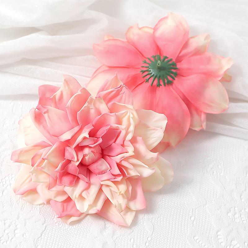 3/5Pcs 12cm Silk Artificial Dahlia Flowers Party Home Room Decor Mariage Wedding Decoration Fake Flower DIY Bride Gift Accessory