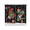 2 Stück Frohe Weihnachten 67 Elemente Bedruckte Perforierte Verdunkelungsvorhänge in verschiedenen Größen Wohnzimmer Schlafzimmer Isolierung Dekoration