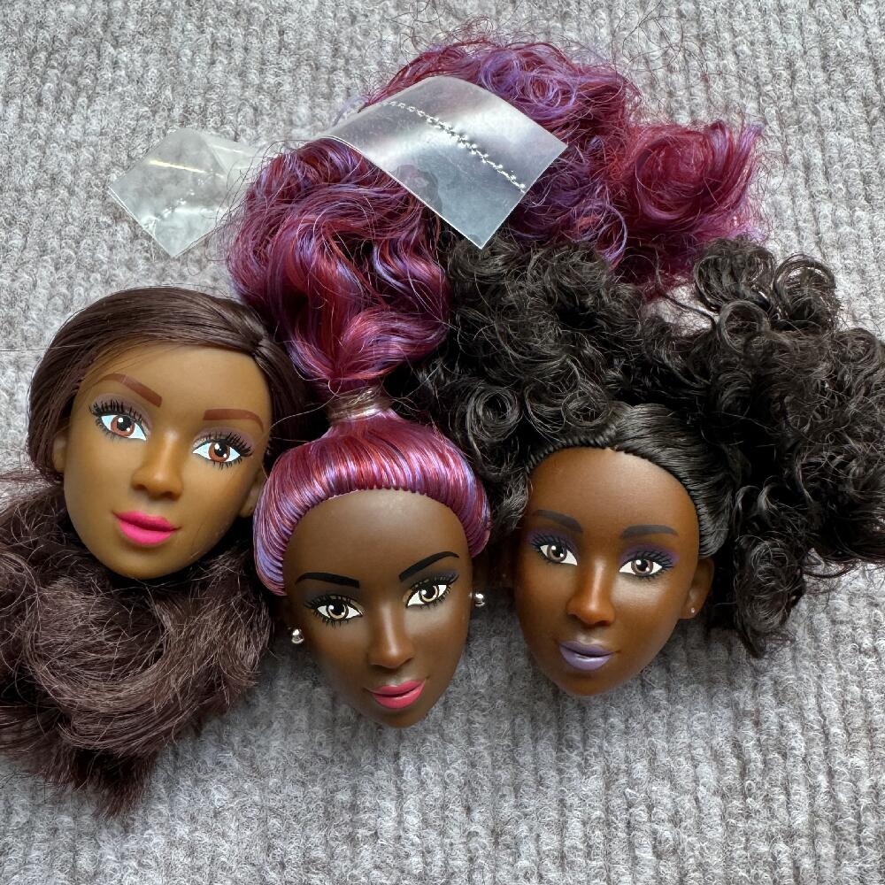 1/6 Dark Skin Tone Doll Figures Heads Joints Movable Solid Doll 30cm DIY Doll Playing Parts