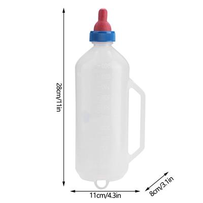 Biberon Lait d'Agneau 1L Biberon d'Alimentation Lait de Chevreau Biberon d'Allaitement avec Poignée