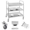 Stainless Steel Waiter Trolley - 3 Shelves Royal Catering