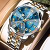 OLEVS Men's Watch Date Week Fashion Watch Men Original Waterproof Non-mechanical Luminous Chronograph Calendar Quartz Wristwatch