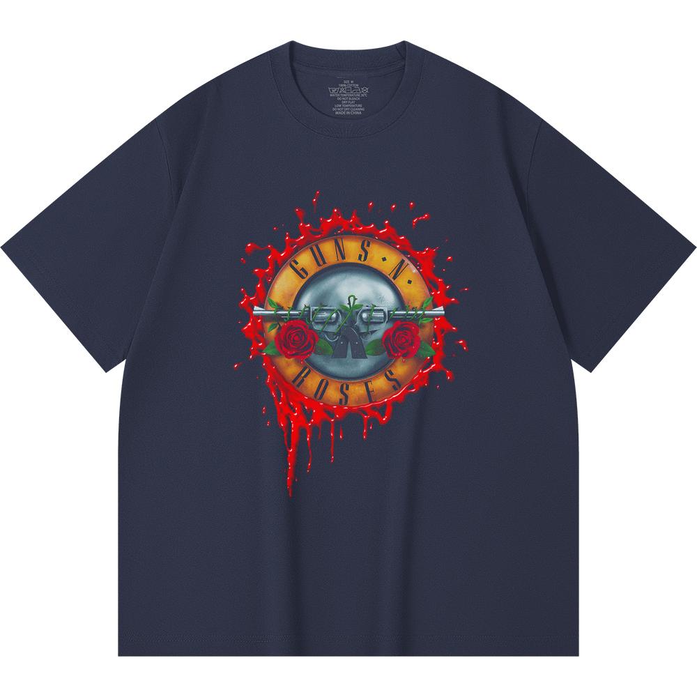 230 g/m² 100% Baumwolle Heavy Metal T-Shirt Rockband Beliebte Musik Druck Unisex Schweres Baumwoll-T-Shirt