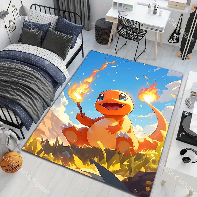 

Anime Theme Charizard Pattern Cartoon Carpet Rug for Living Room Bedroom Bedside Floor Balcony Garden Decorative Mat Great Gift 40x60cm