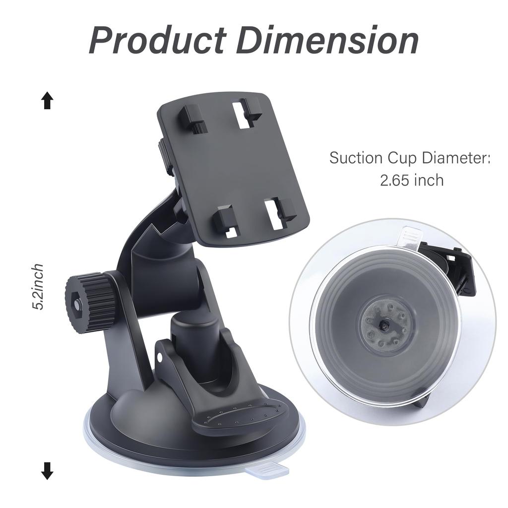 Bilbackkamera Monitorställ Backkamera Monitorfäste med Stark Sugkopp Justerbar