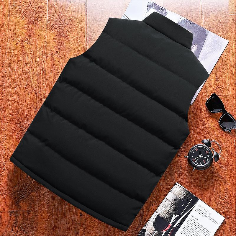 Plus-size Winter Men's Casual Waistcoat Thermal Cotton Vest Jacket