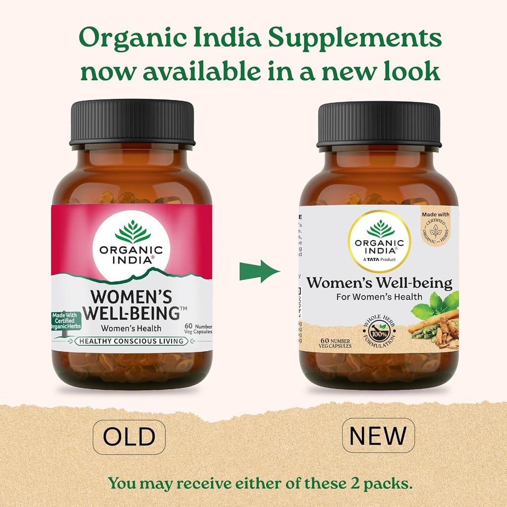 ORGANIC INDIA Frauen Wohlbefinden 60 pflanzliche Kapseln Pflanzliche Östrogene Für Gesundheit Vitalität