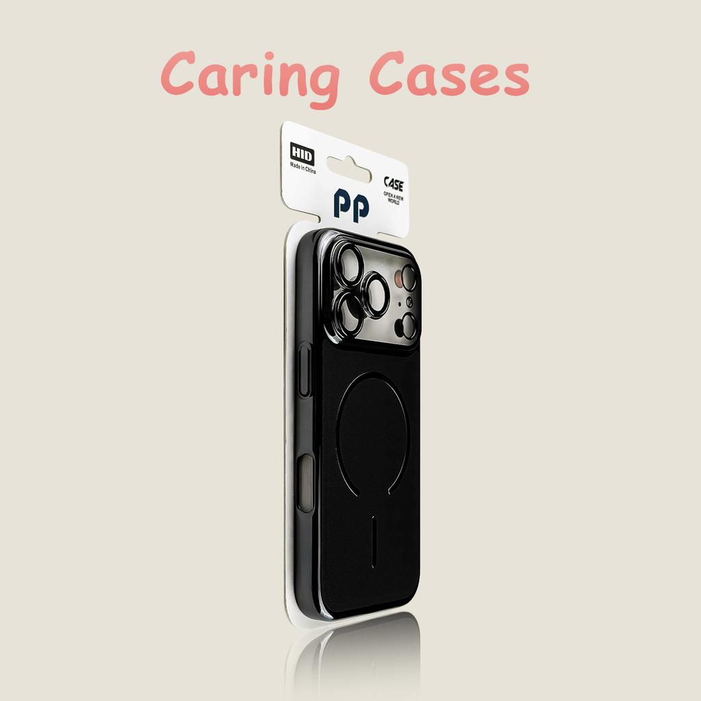 For iPhone 17 Pro Max Case Stellar Orange Magnetic Leather Lens Guard Compatible with iPhone 16 15 14 13 12 11